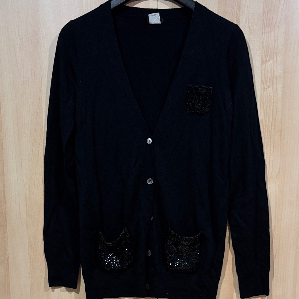 J. Crew Black Merino Wool Sweater